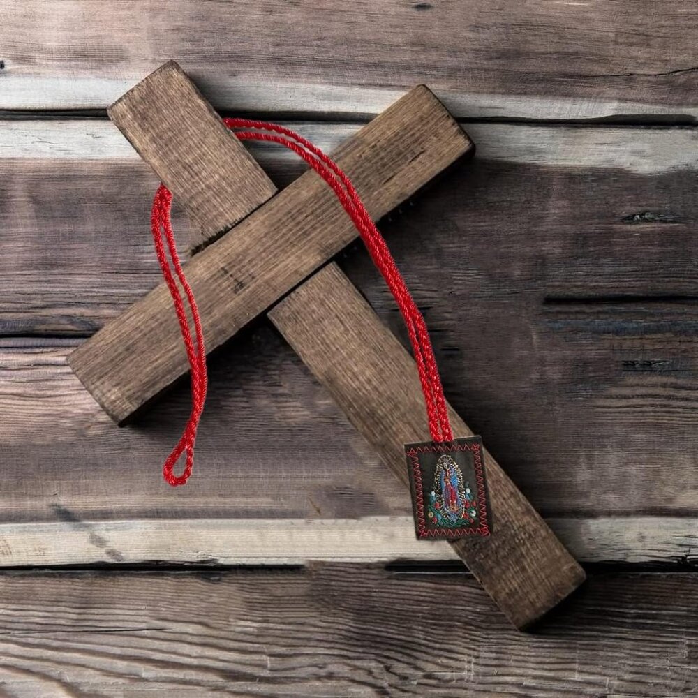 3 Pack Brown Escapulario De La Virgen Del Carmen, Green San Judas Tadeo Escapula - Picture 6 of 8